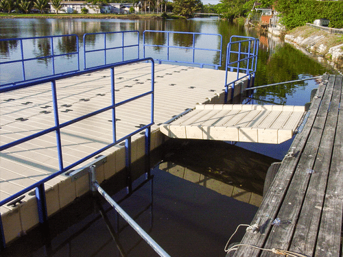IMM Quality Boat Lifts Floating Docks and Gangways with long ramp