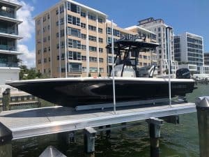 Boat lifts docking
