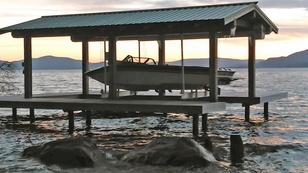 beautiful boathouse lift by imm quality boat lifts