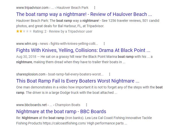 boat ramp