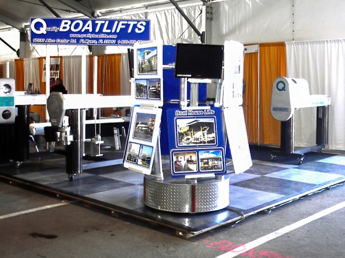 IMM Quality Boat Lifts booth at the Miami International Boat Show